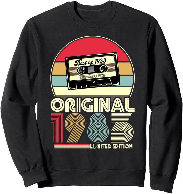 1983 Jahrgang Geburtstag Retro Vintage Herren Damen Geschenk Sweatshirt