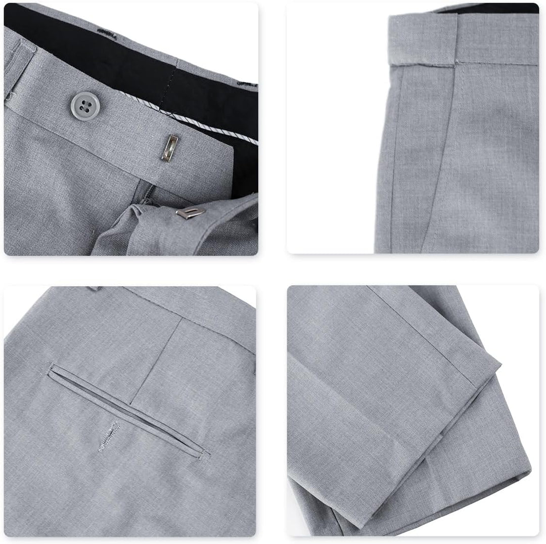 Allthemen Herrenanzug 2 Teilig Slim Fit Anzüge Business Hochzeitanzug für Männer L Hellgrau, L Hellg