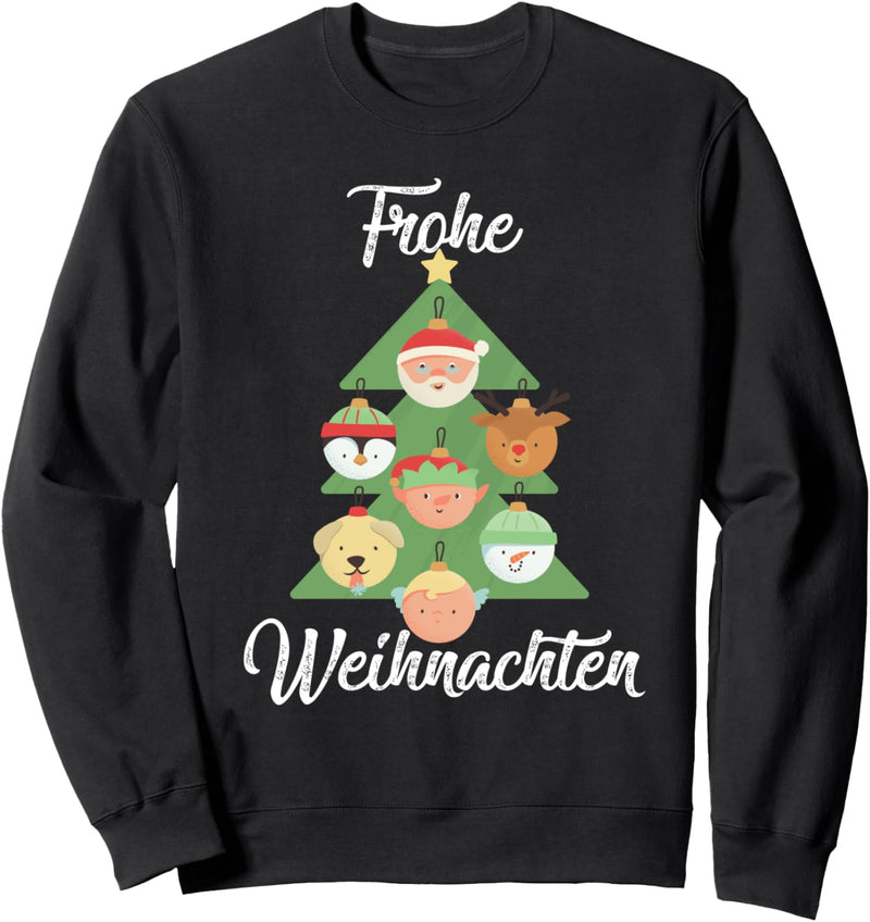 Frohe Weihnachten Weihnachtsmann Tannenbaum Sweatshirt