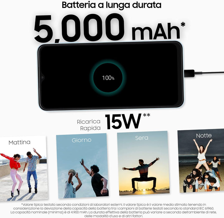 Samsung Galaxy A13 Android-Smartphone, 6,6 Zoll Infinity-V Display, Android 12, 4 GB RAM und 128 GB
