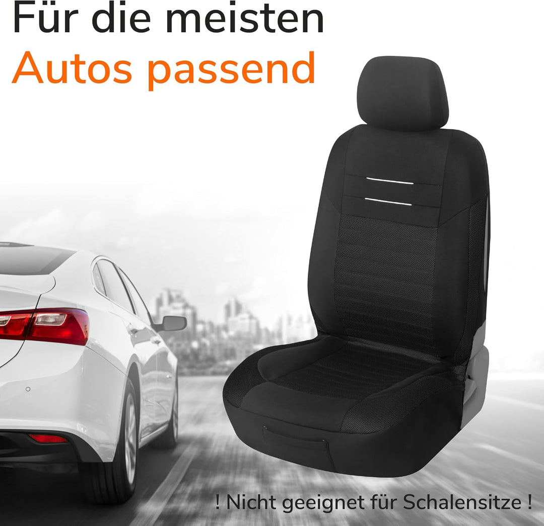 Upgrade4cars Auto-Sitzbezüge Set Universal Version 2026 | Autoschonbezüge Vordersitze &amp; Rückbank | A