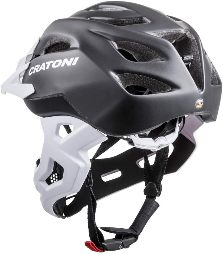 Cratoni Fahrradhelm C-Maniac M/L schwarz/weiss matt, M/L schwarz/weiss matt