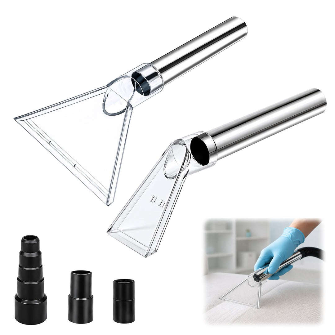 2 Staubsauger Aufsatz mit 3 Staubsauger Adapter für 3.2/3.5/4.4cm Schlauch | Transparente Staubsauge