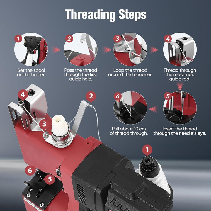 Electric Bag Sewing Machine Portable Bag Sealing Machine Industrial Portable Sewing Machine for Fabr