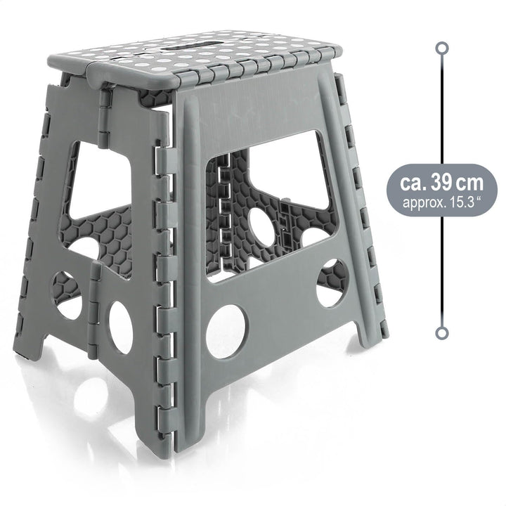 com-four® Klapptritt mit Gumminoppen XXL - Faltbarer Tritthocker - tragbare Aufstiegshilfe für Haush