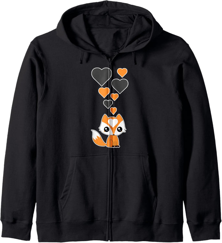 Netter Fuchs mit Herzen Kapuzenjacke
