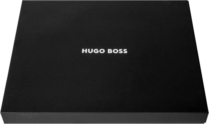 Hugo Boss Konferenzmappe Label A4 aus Kunstleder in der Farbe Schwarz, 31,5 x 25,8 x 4,4 cm, HTA209A