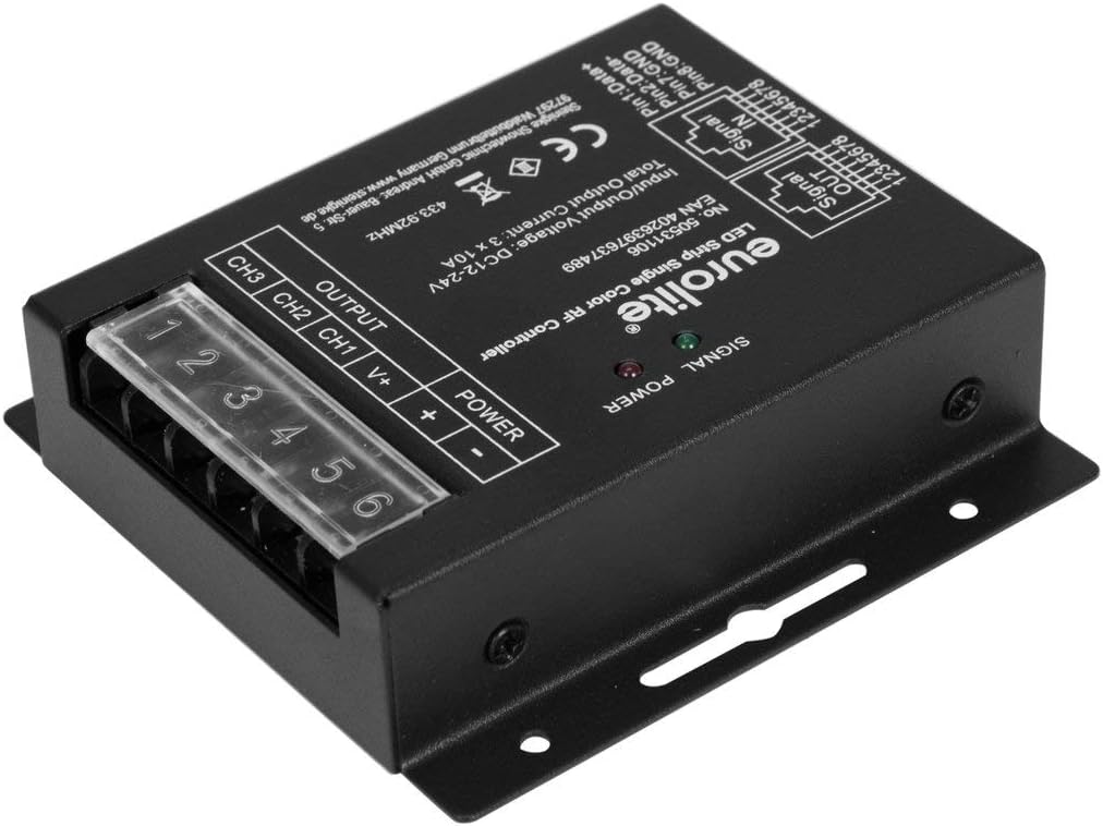 EUROLITE LED Strip Single Color RF Controller | 3-Kanal-LED-Controller mit Funk-Fernbedienung für 3