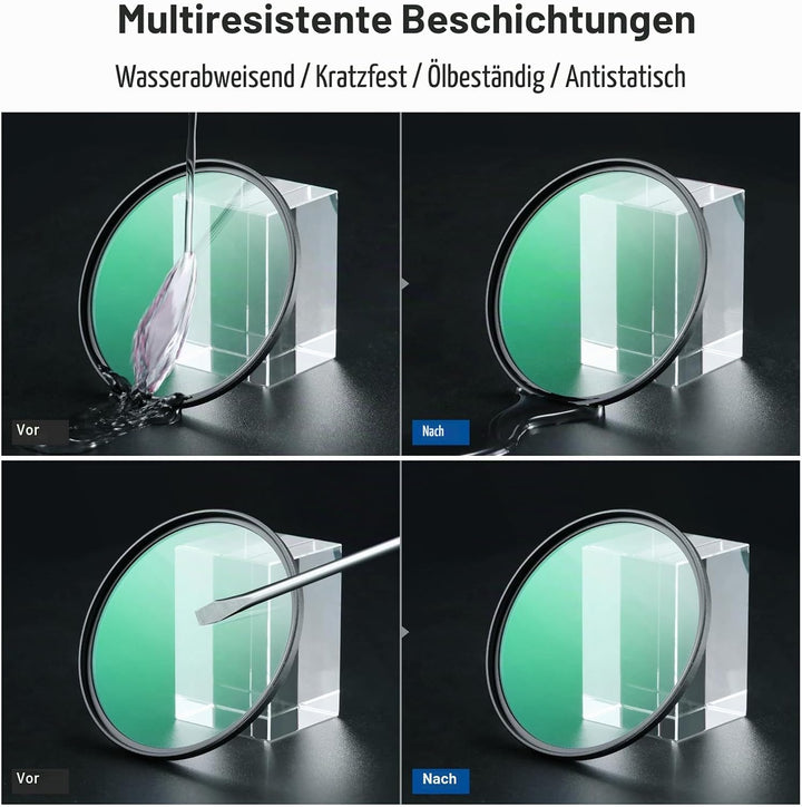 NEEWER 67mm Schwarz Diffusion 1/4 Filter Nebel Dreamy Soft Cinematic Effect Filter Ultra Slim Wasser