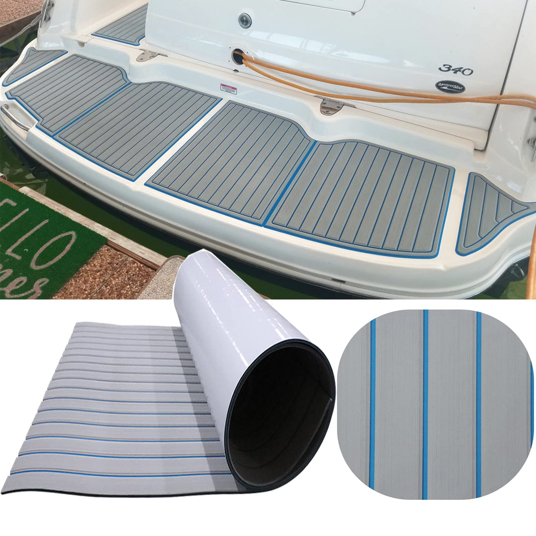 Hzkaicun Eva Schaum Boot 240x17/41/60/90 cm, Teakholz Eva Schaum Bodenbelag, Selbstklebende Deck Tep