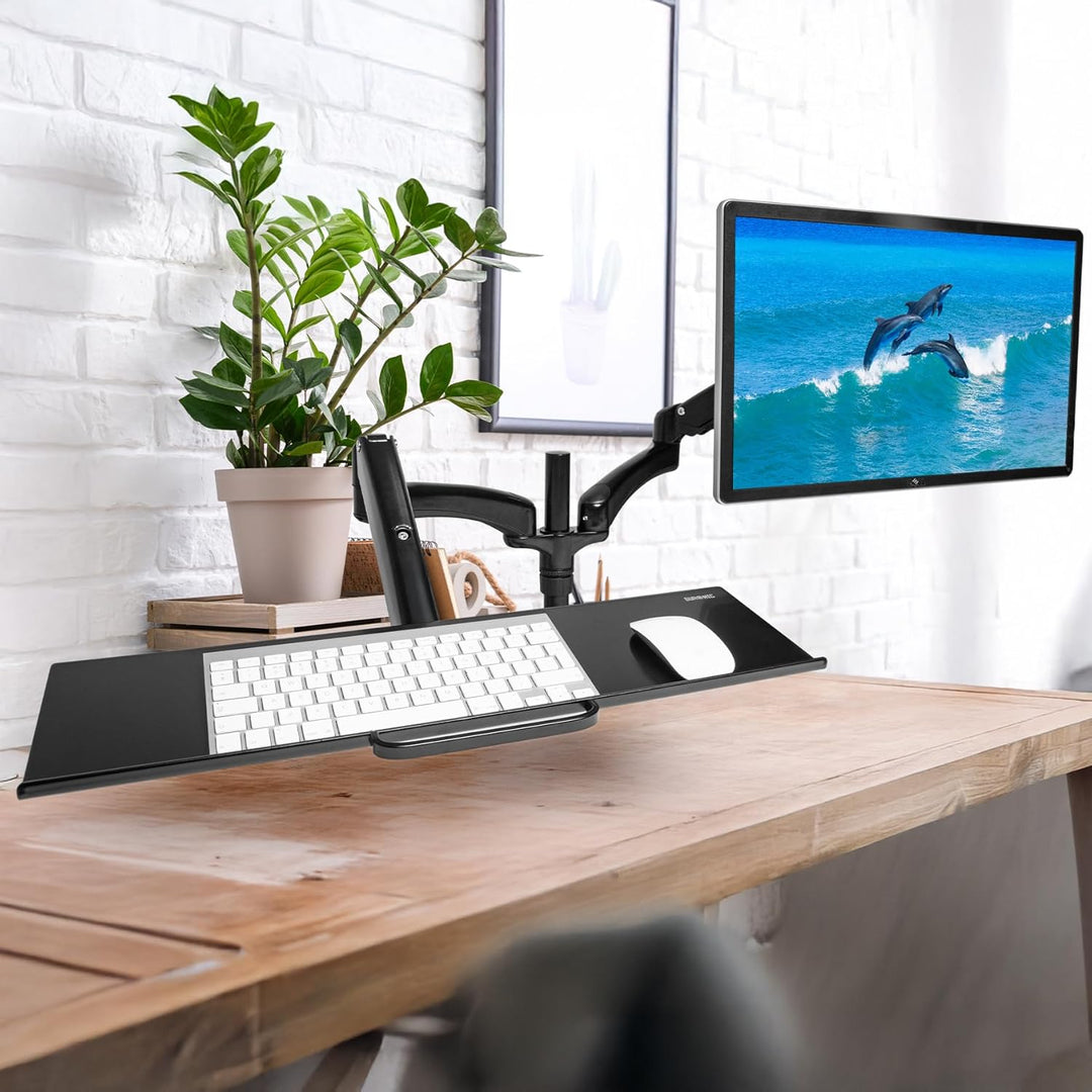 Duronic DM0K1 Tastaturhalterung | Keyboardauflage zum Anhängen | Kompatibel Monitorhalterungen und M