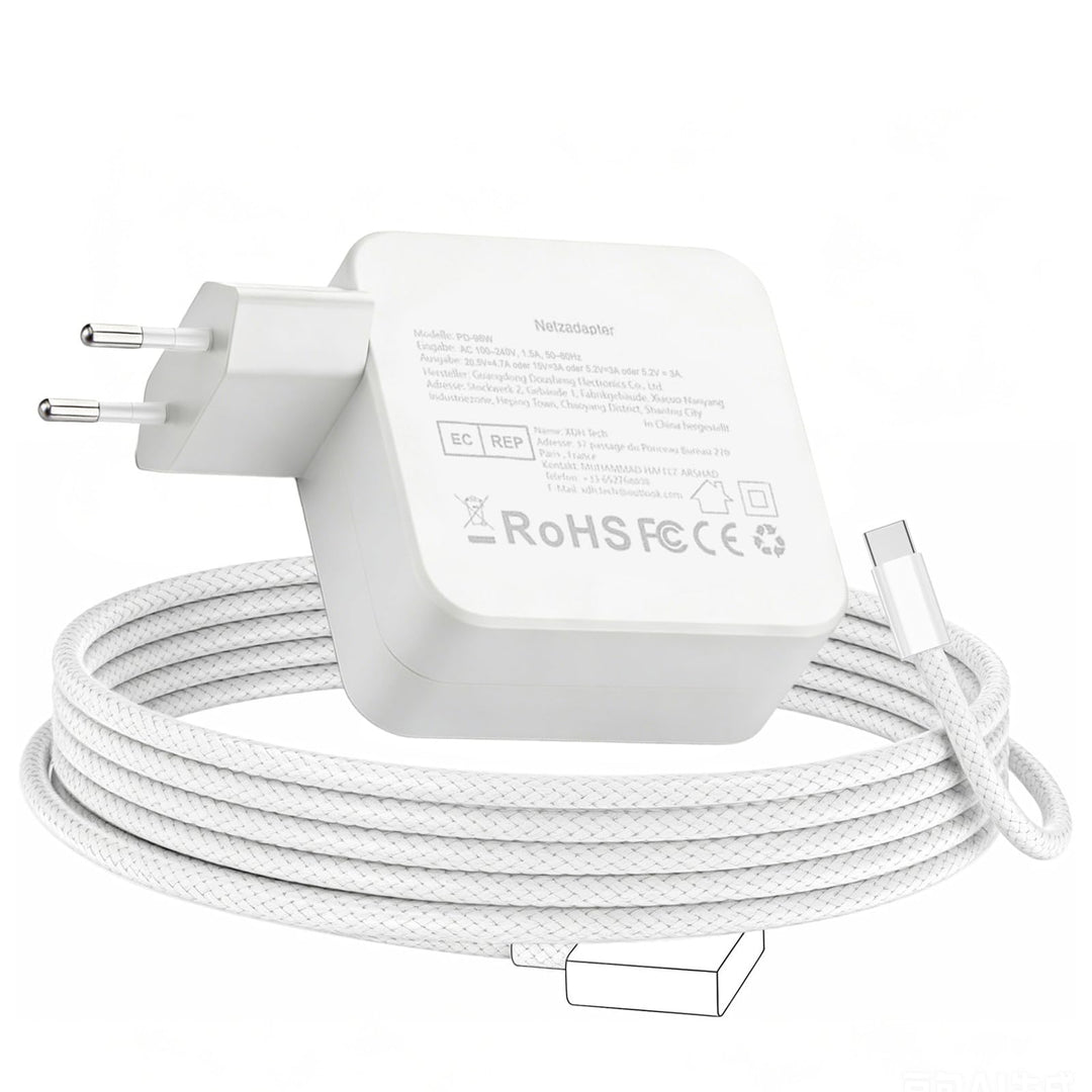Ladekabel Mac Book Pro Air,96W USB-C auf Magnetic 3 MacBook Ladegerät Netzteil fur M5 M4 M3 M2 M1 Pr