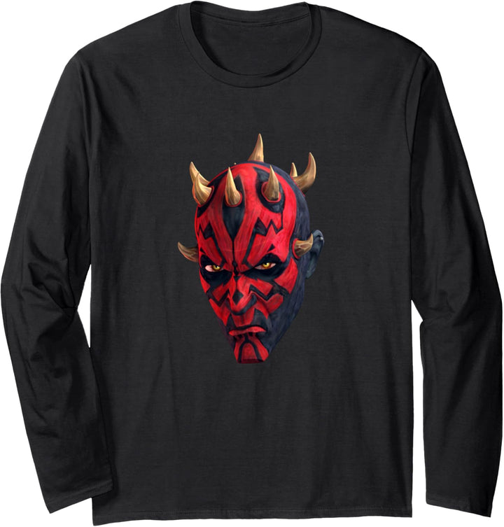 Star Wars: Clone Wars Darth Maul Big Face Langarmshirt