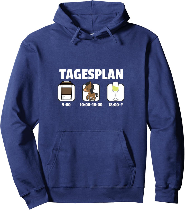Tagesplan für Reiter Pullover Hoodie