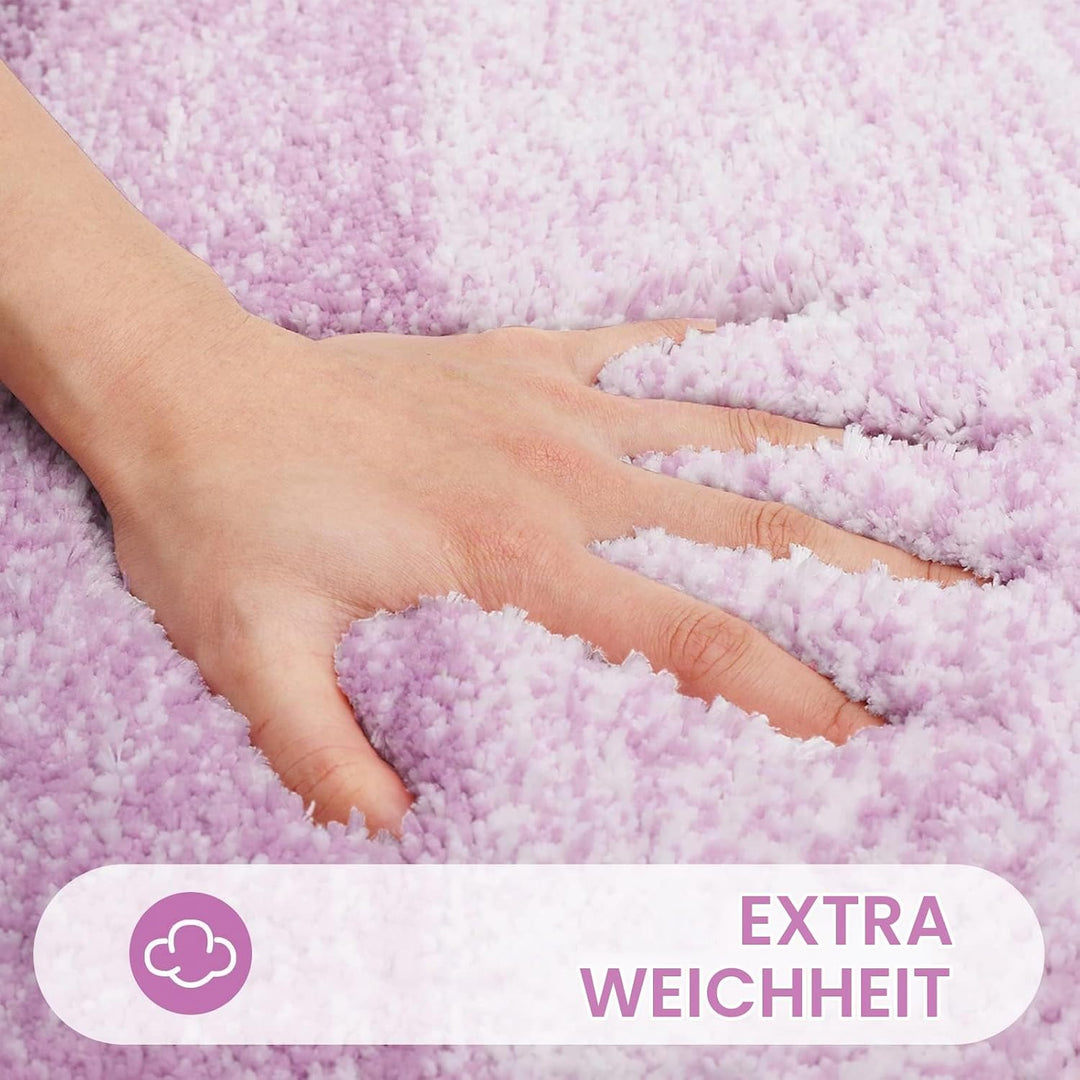 Homaxy Weich Badezimmerteppich 40x120 cm, rutschfest waschbar Badematte Flauschige Hochflor Badteppi