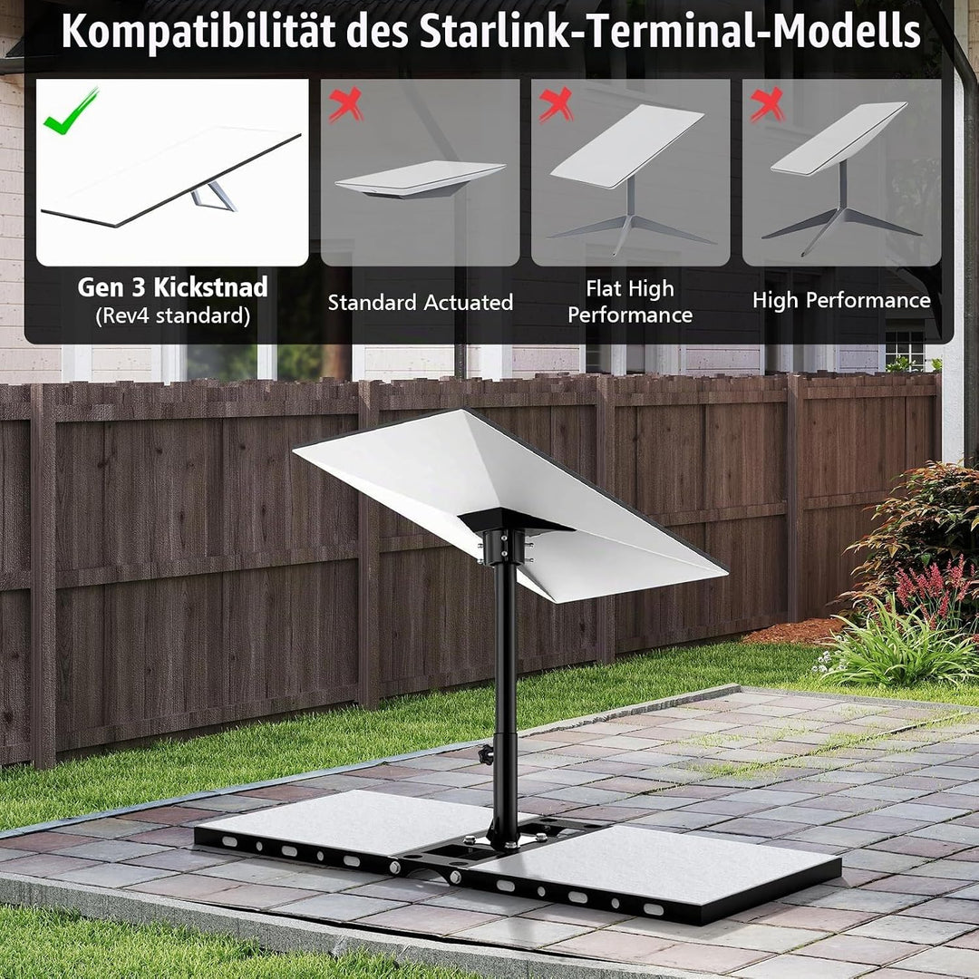Halterung kompatibel mit Starlink Gen 3, Dachfirsthalterung kompatibel mit Starlink Gen 3, Montagesa