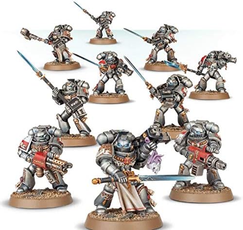 Games Workshop 99120107013 40.000-Grey Warhammer Kunststoff-Set Grey Knights Strike Squad, grau, Med