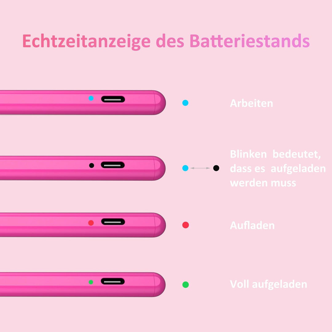 Stylus Stift für Apple iPad 2018-2025, Pencil für iPad A16/10./9/8/7/6, Pro M5/M4/13/12,9/11'', Mini