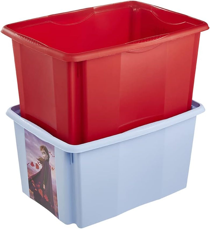 keeeper Frozen Aufbewahrungsbox mit Deckel, Dreh- und stapelbar, Für Kinder, 45 l, Paulina, Hellblau