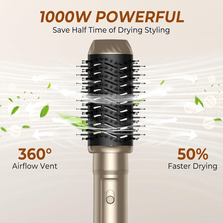UKLISS Hairstyler 6 in 1 Airbrush Haarstyler | Pro Air Styler Set - 1000W Rundbürstenföhn, Air Curle