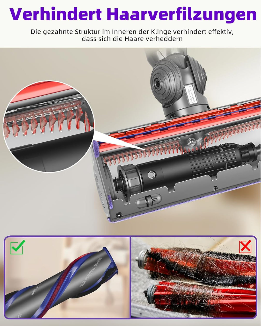 V11 V15 SV22 SV28 Bodendüse Bürste Kompatibel mit Dyson V7, V8, V10, V11, V15 Staubsauger Geeignet f
