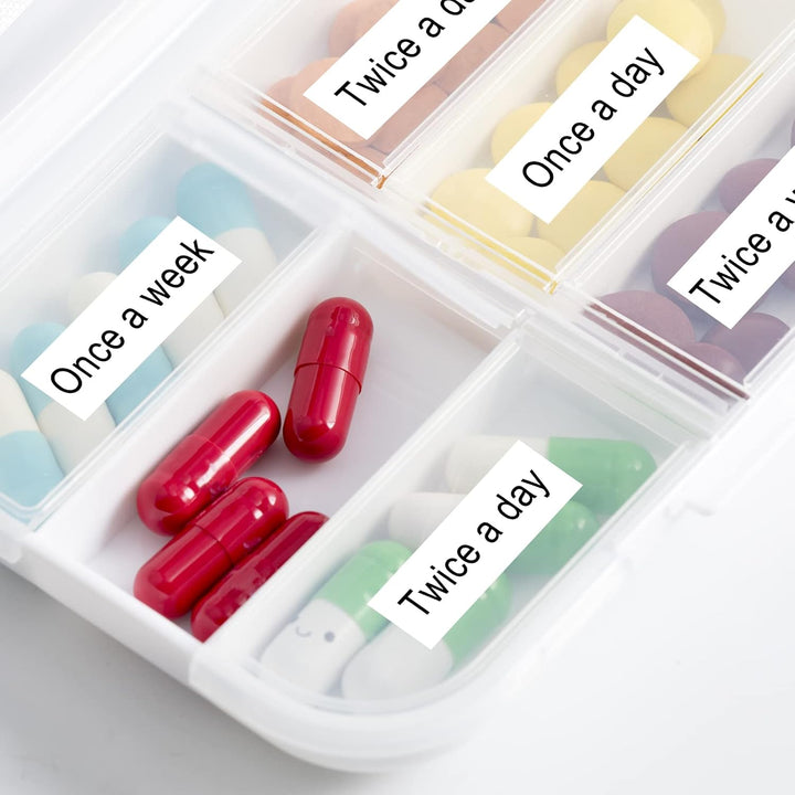 15x Kompatible für Dymo Letratag Etikettenband Papier 12mm x 4m, Kompatibel mit Dymo Letratag Schrif