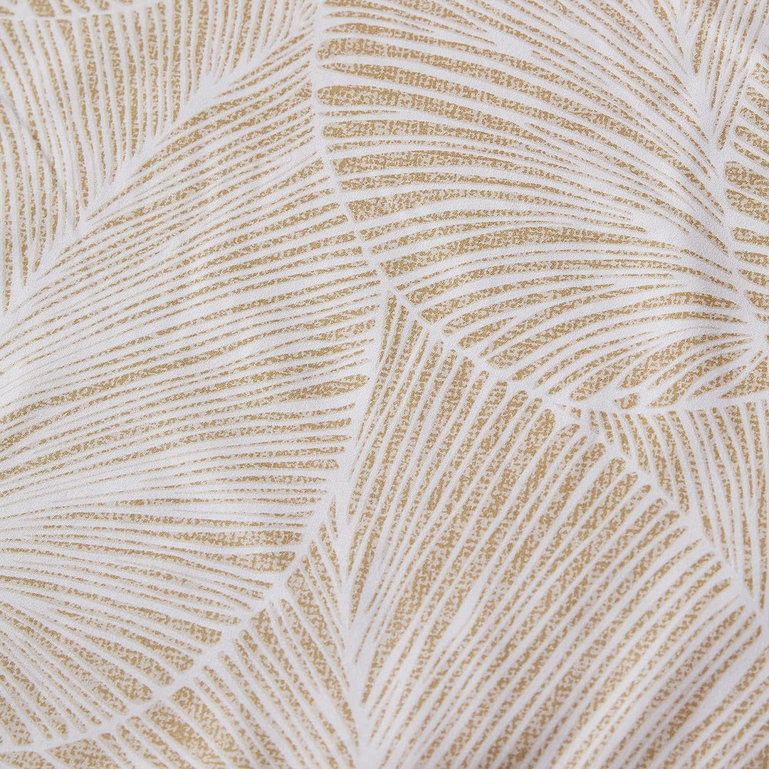 Jemiipee Blumen Bettwäsche-Set mit Tropische Palmblätter Muster, 1 x Bettbezug 200x200 cm mit 2 x Ki