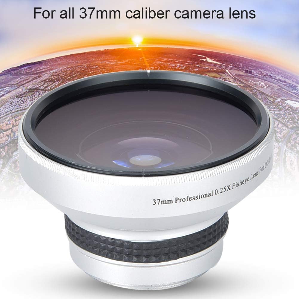Fisheye Objektiv, Silberne Starke Anwendbarkeit 37 Mm 0,25x Super Fisheye Zusätzliches Objektiv für