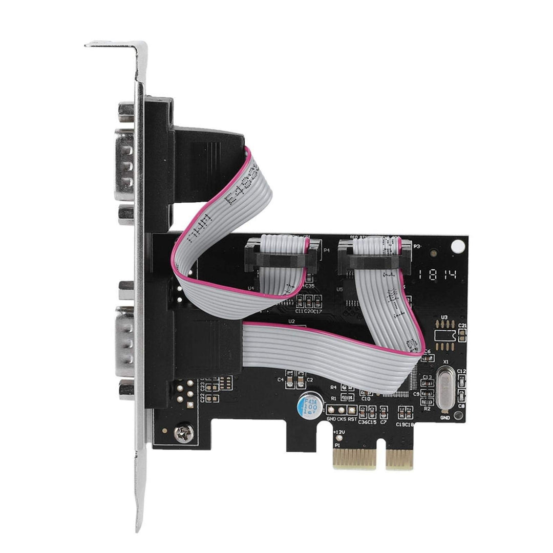 ASHATA 2 Port Serielle RS232 PCI-E Schnittstellenkarte,PCI-E zu Dual RS-232 Serial Port Adapter Konv