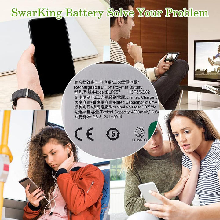 SwarKing Ersatz Akku BLP757 Kompatibel mit Realme 6 Pro RMX2061 RMX2063 with Toolkit