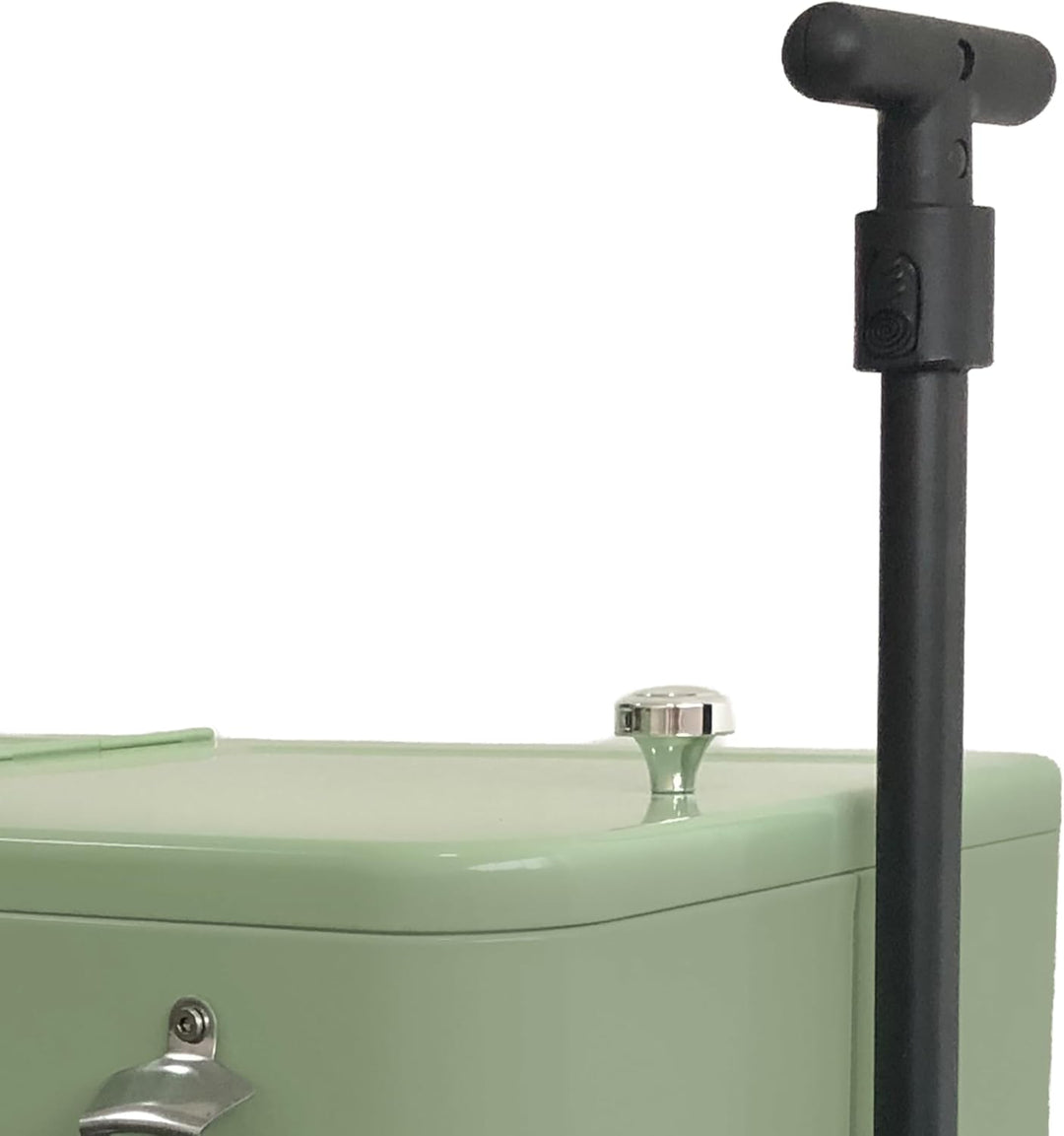 AXI Retro Getränkekühler | Bollerwagen/Kühlwagen/Kühler mit Rollen - 76 Liter | Fahrbare Kühlbox für