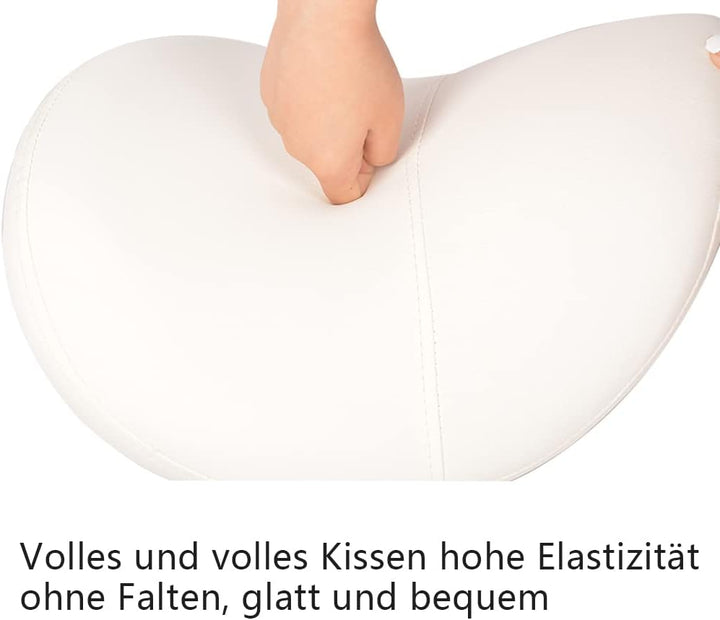 Mingone Sattelhocker Weiss Arbeitshocker 360° Drehbarer Hocker Ergonomischer Sitzhocker Höhenverstel