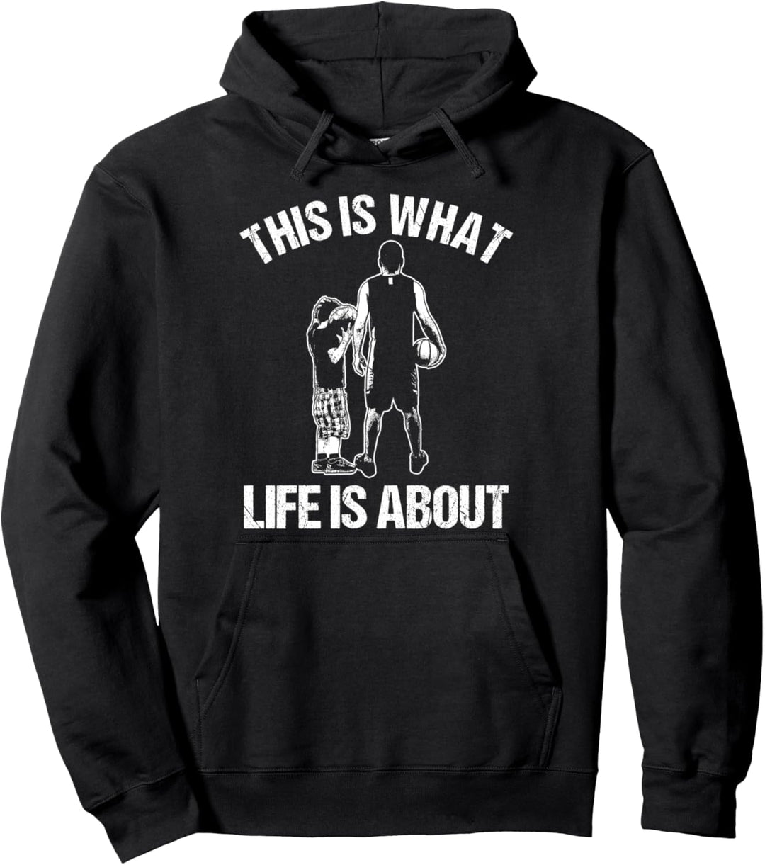 Was Im Leben Zählt Vater Und Sohn Kind Basketball Spieler Pullover Hoodie