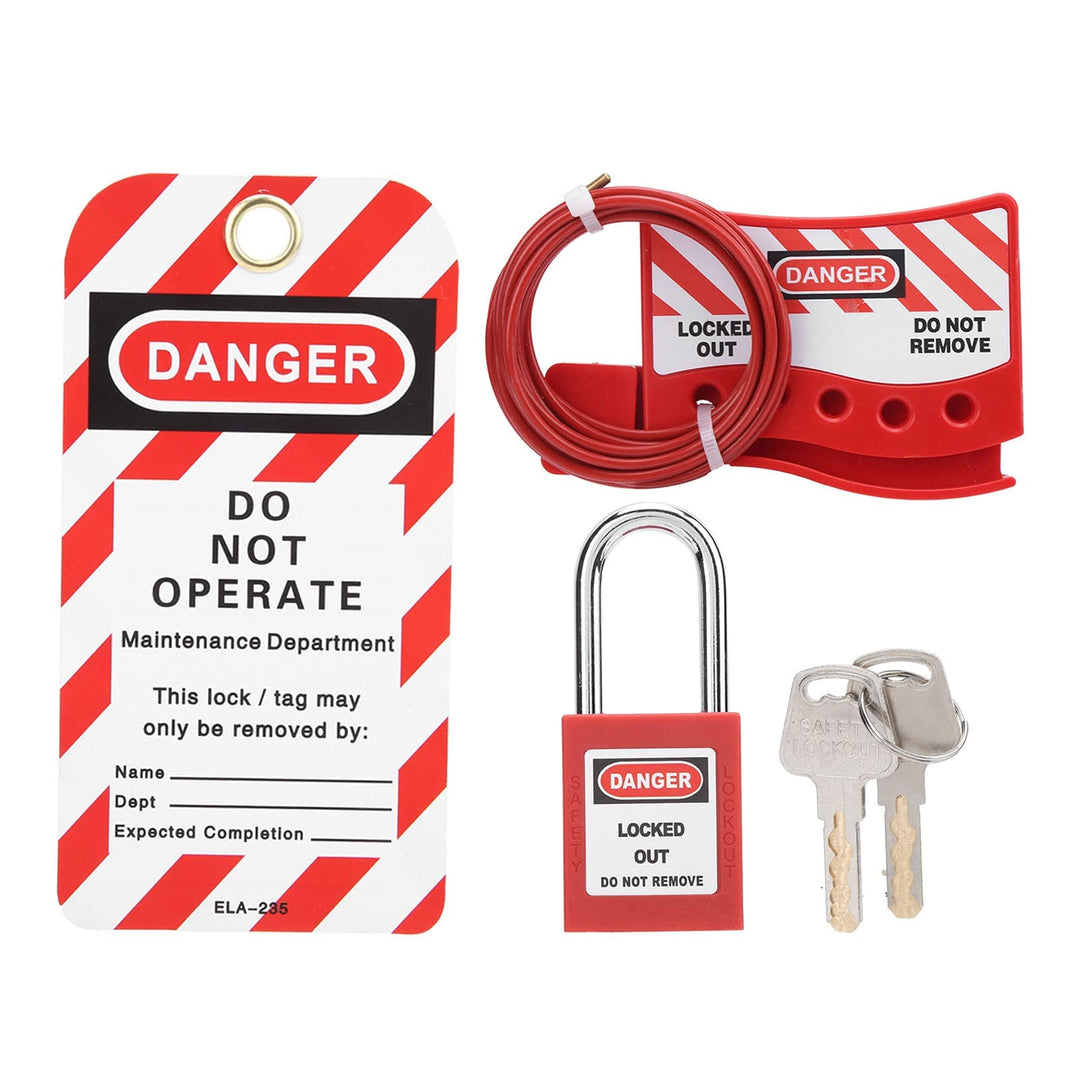 Lockout Tagout Lock Kit Elektrisches Lockout/TAGOUT KIT Lockout Lock Set mit Vorhängeschloss Warnsch