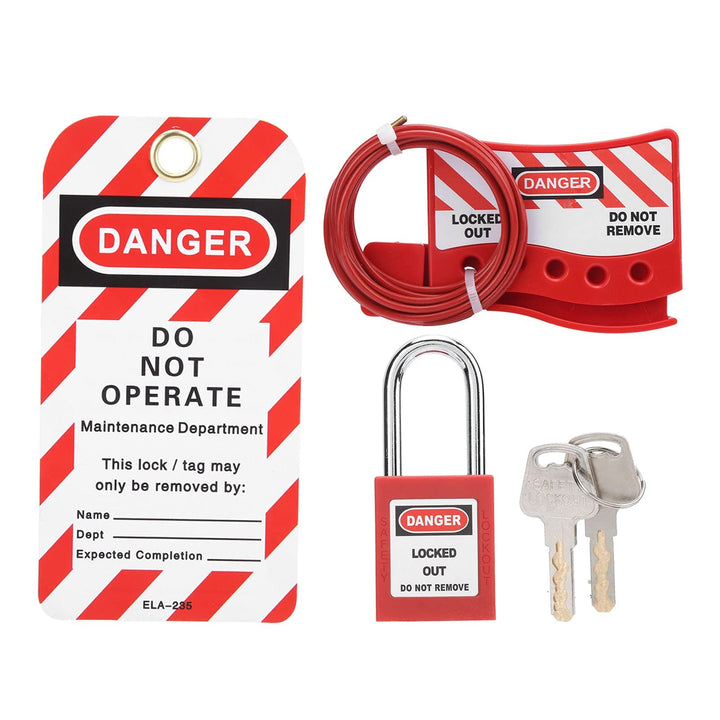 Lockout Tagout Lock Kit Elektrisches Lockout/TAGOUT KIT Lockout Lock Set mit Vorhängeschloss Warnsch