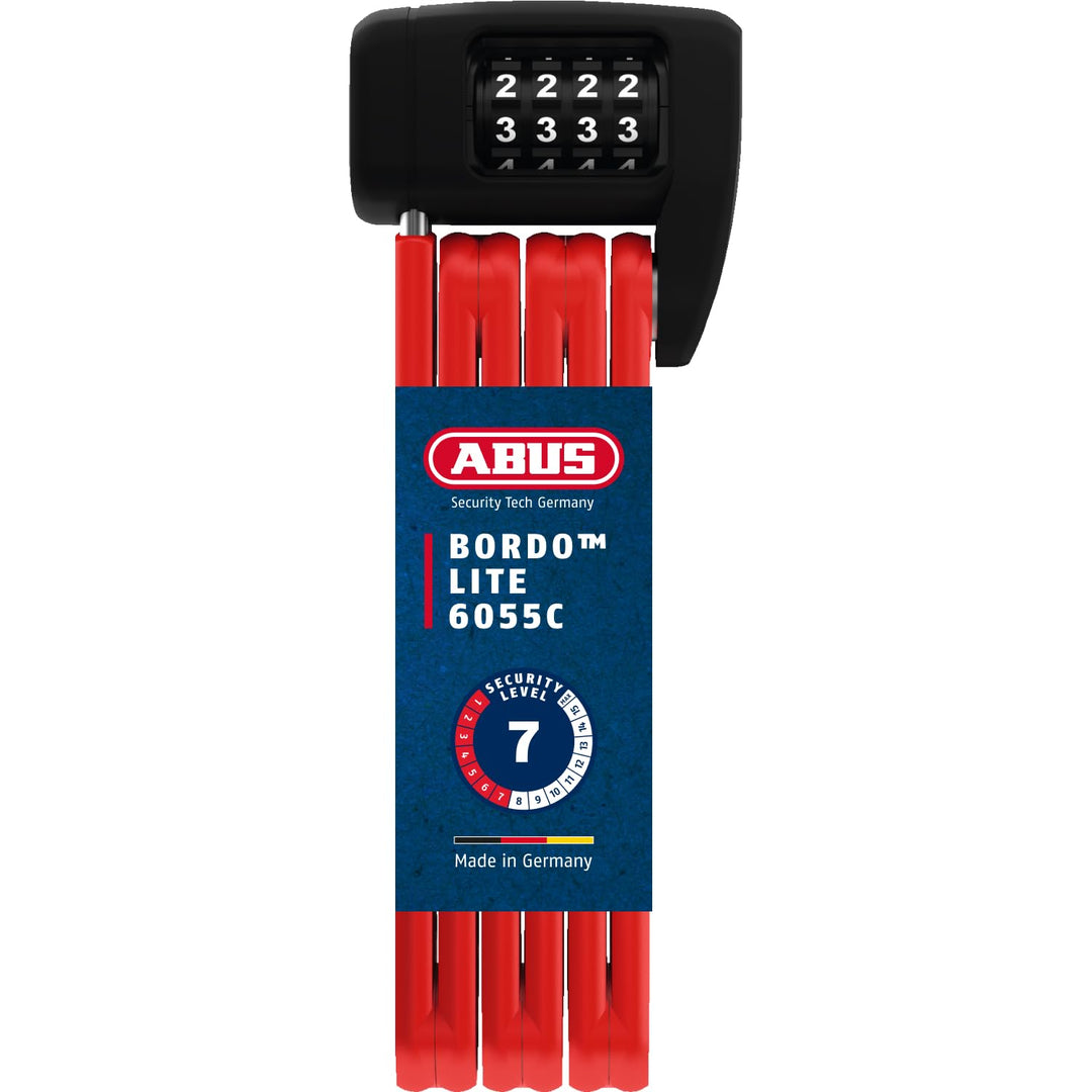 ABUS Faltschloss Bordo Lite 6055C SH - mit Halterung und Zahlencode - Extra-leichtes Zahlenschloss a