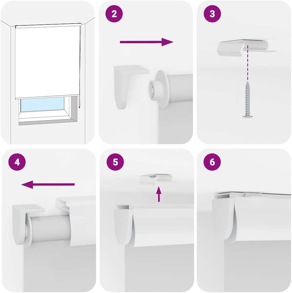vidaXL Duschrollo mit Kassette 60x240 cm Stoffbreite 56 cm, Duschvorhang, Badewannenvorhang, Seitenz