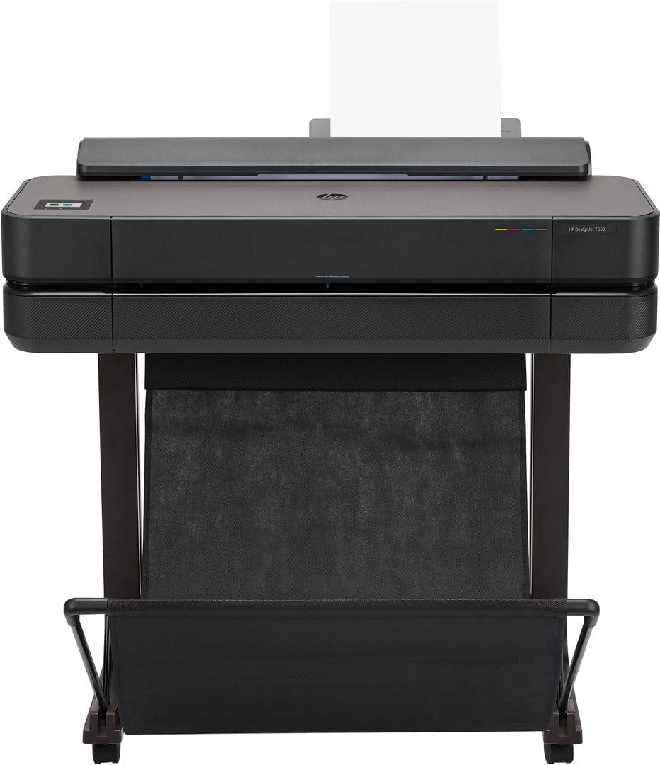 HP DesignJet T650 Grossformatdrucker, 24 Zoll, bis zu A1, mobiles Drucken, Wi-Fi, Gigabit Ethernet,