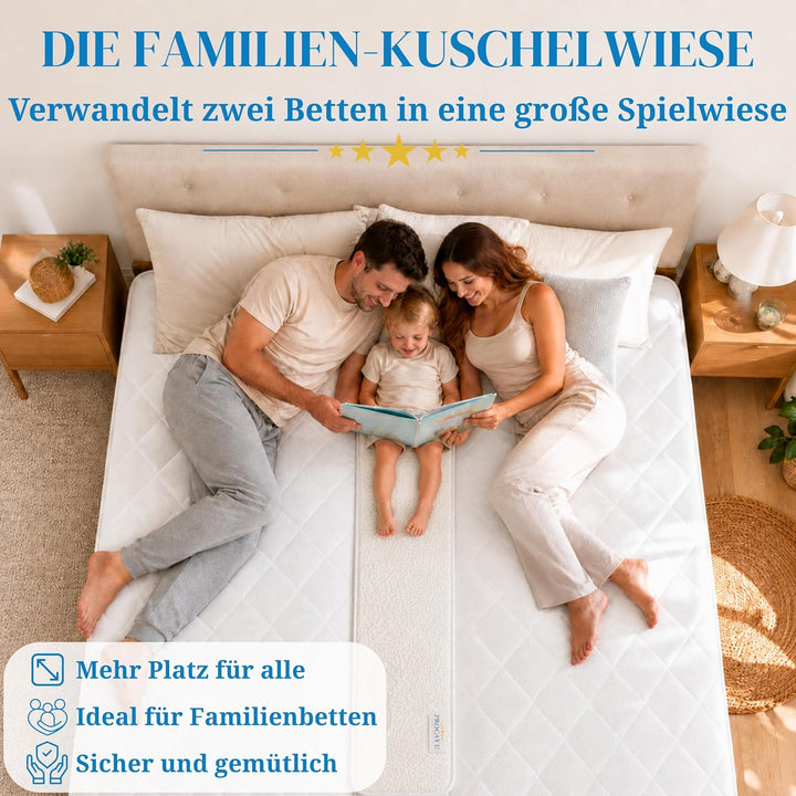 PROCAVE Matratzenkeil mit AloeVera-Bezug 25 x 200 cm, ein Matratzen Ritzenfüller verbindet zwei Matr