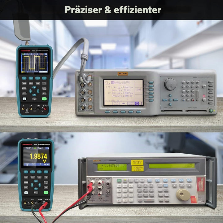Digitales Oszilloskop,HANMATEK Handheld-Digitaloszilloskop HO102 100Mhz Bandbreite, 2 Kanal 2 in 1 O