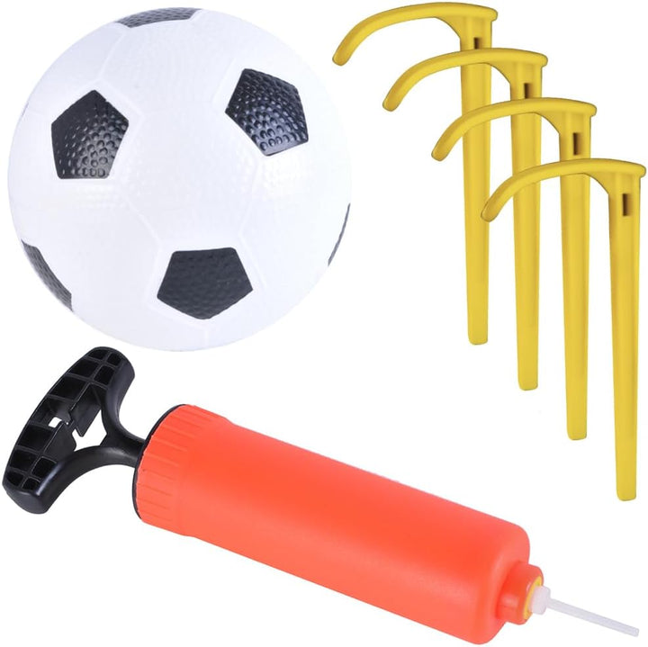 Fussballtor für Kinder, aus Kunststoff, mit Ball, Pumpe und Heringen zur Bodenverankerung