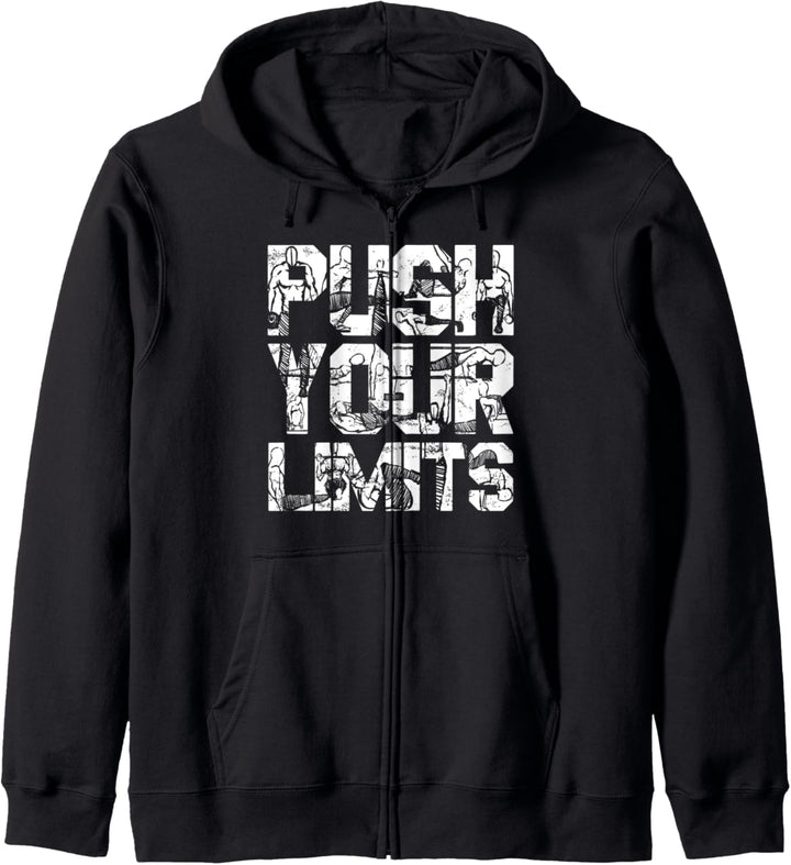 Push Your Limits Street Workout Bar Exercises Calisthenics Kapuzenjacke