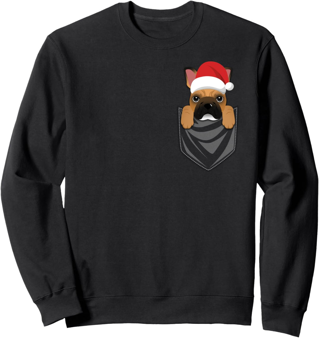 Tasche Grafik Fawn Französische Bulldogge Weihnachten Hund Sweatshirt