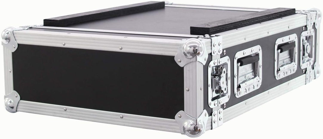 ROADINGER Verstärkerrack PR-2ST, 4HE, 57cm tief | Flightcase für 483-mm-Geräte (19") | mit mehrschic