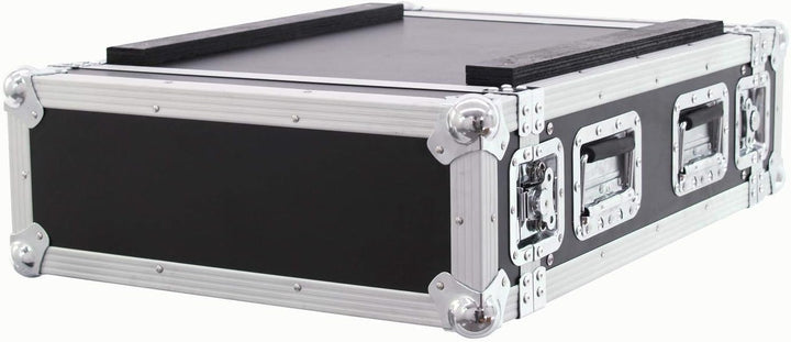ROADINGER Verstärkerrack PR-2ST, 4HE, 57cm tief | Flightcase für 483-mm-Geräte (19") | mit mehrschic