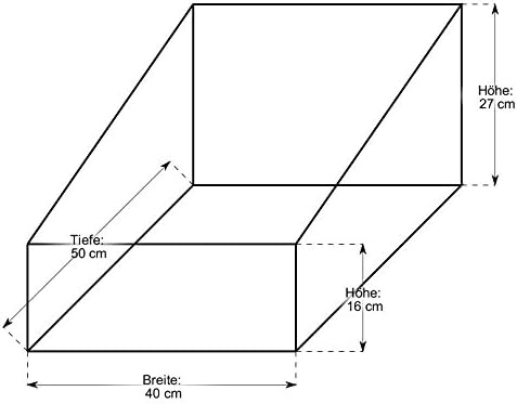 Backideen System-Regalkorb rechteckig, braun, T 50cm x B 40cm x Hv 16cm x Hh 27cm T 50cm x B 40cm Br