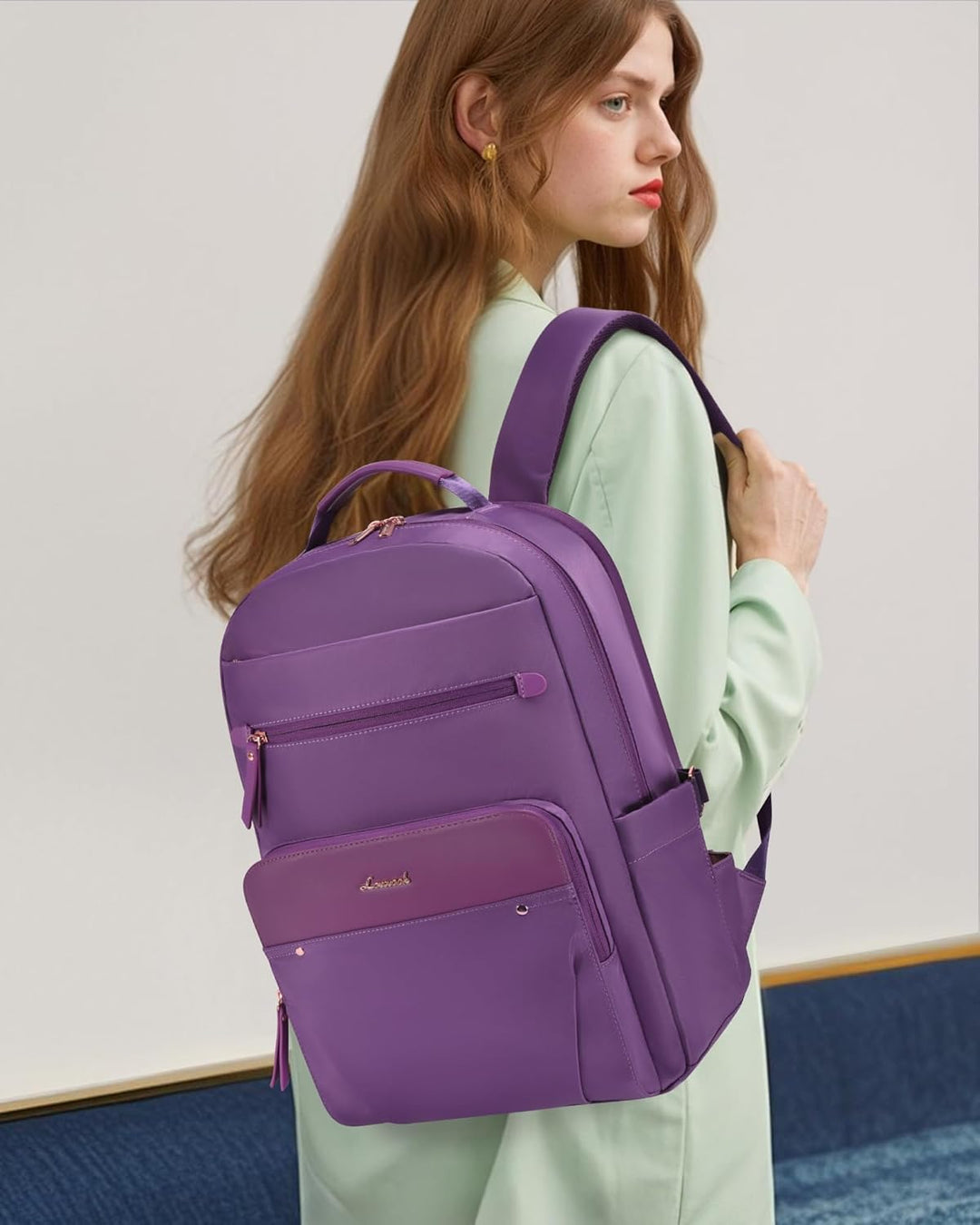LOVEVOOK Rucksack Damen, Wasserdicht 15,6 Zoll Laptop Rucksäcke Arbeitsrucksack Schulrucksack Teenag