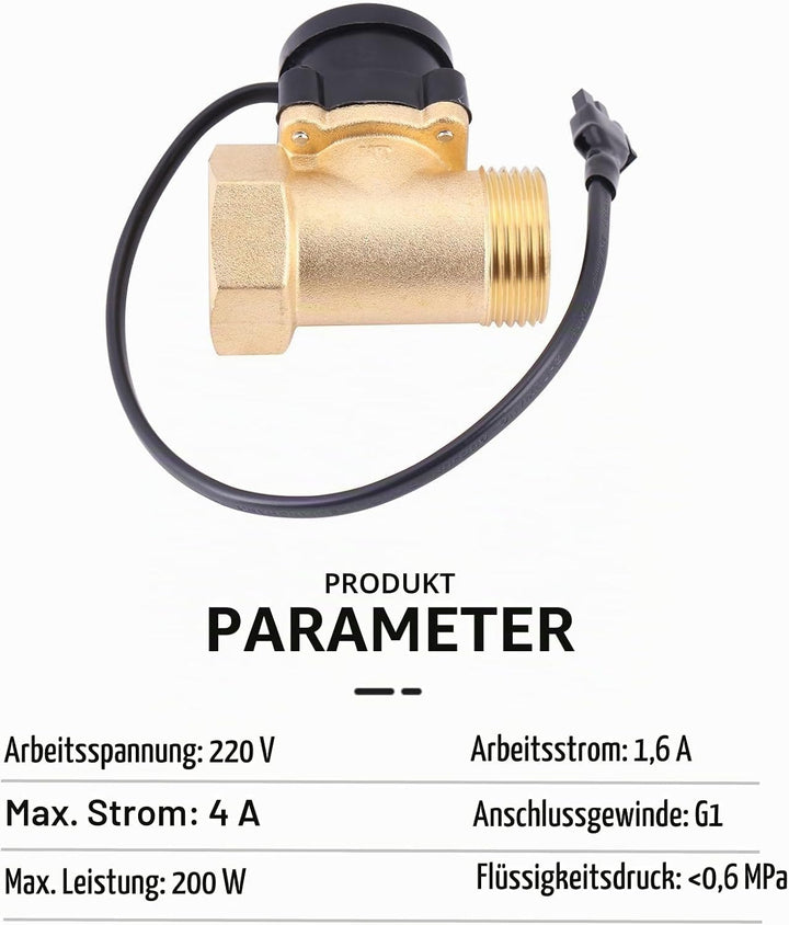Wasserdurchflussschalter HT-800 Strömungswächter G1 Gewinde 220V Wasserpumpen Durchflusssensor Autom