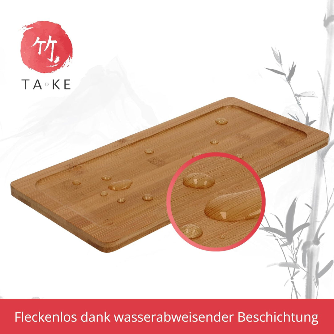 TAKE® SodaStream Flaschenhalter - Abtropfgestell Flaschenständer aus 100% Natur Bambus, Soda Stream