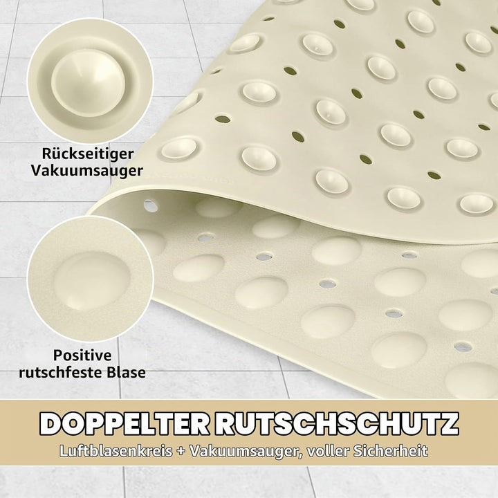 Duschmatte rutschfest Eckduschmatte 70 * 70cm, Duscheinlage Dreieckig mit Saugnäpfe für Eckdusche, D